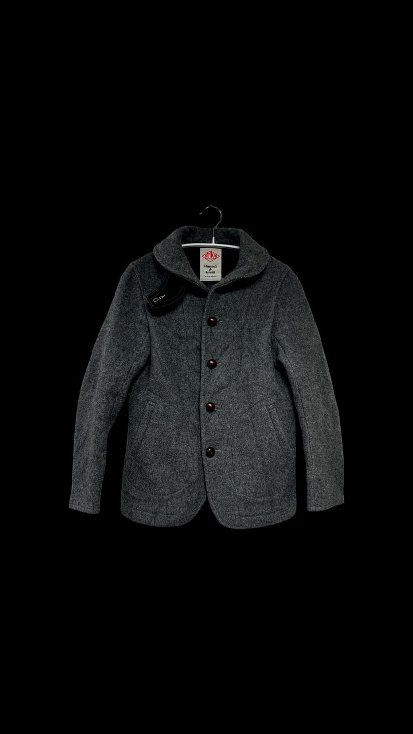 단톤 울 파일 라운드 카라 자켓 상품이미지1