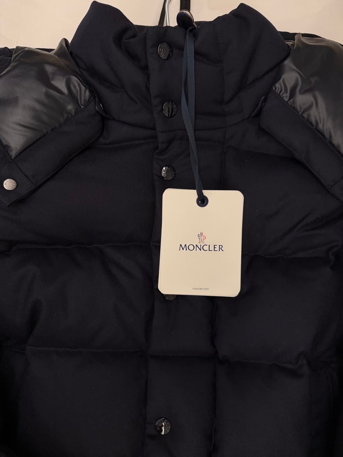 24FW 몽클레어 베제르 울 플란넬 네이비 블루 상품이미지5