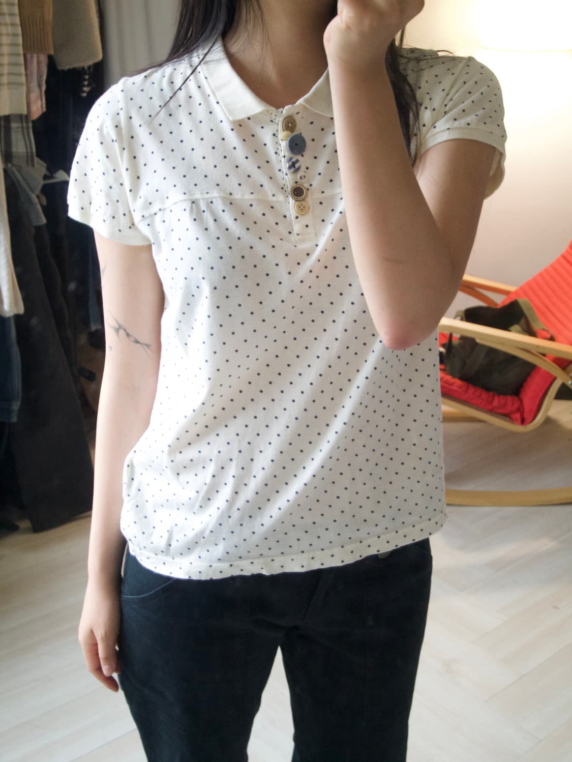 [CIAO PANIC] dot pique shirt 상품이미지3