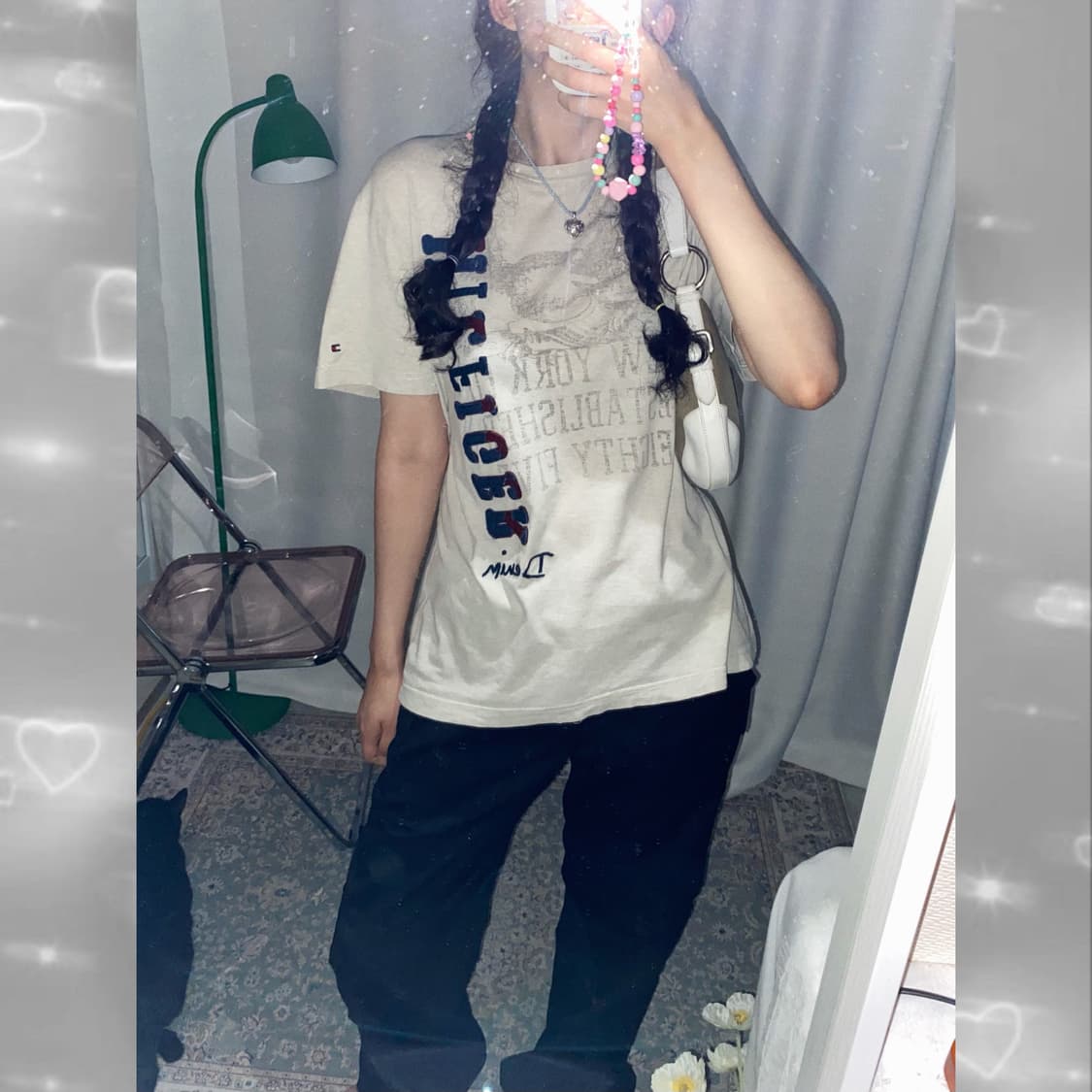 타미 베이지 오버핏 반팔 티셔츠 상품이미지8