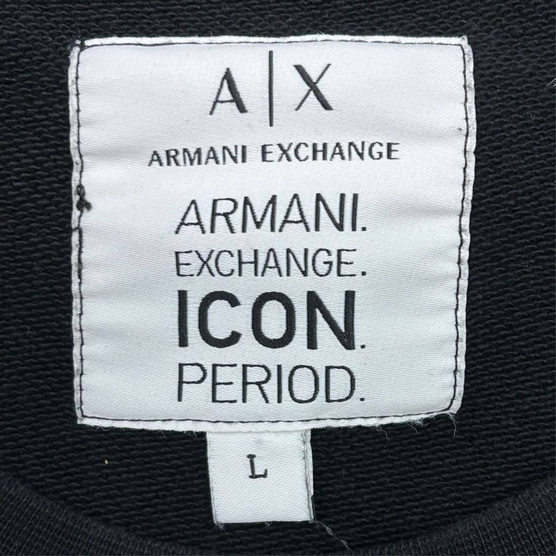 아르마니 익스체인지 Icon Project 빅 AX 맨투맨 블랙 L 상품이미지5