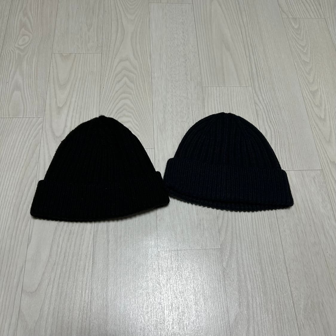 [OS] 유니클로 골지 립비니 블랙/네이비 상품이미지1