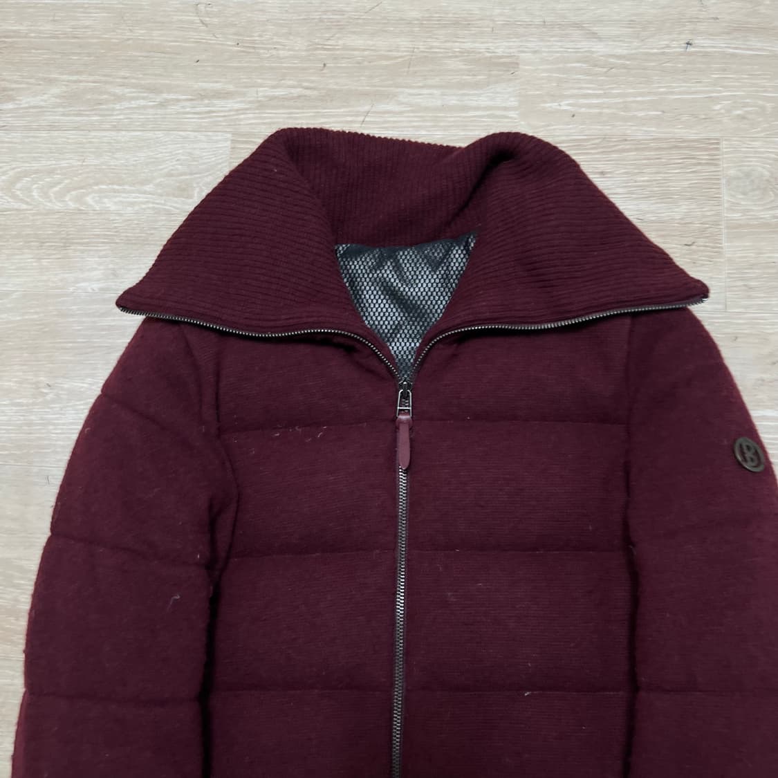 장 미쉘 바스키아 여성 구스다운 캐시미어 니트패딩 [버건디] M/95 상품이미지2
