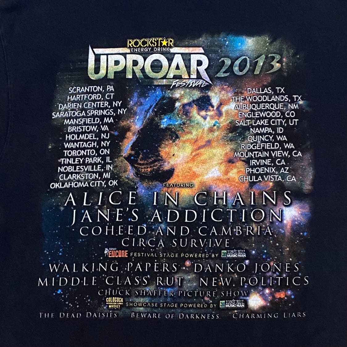 미국 빈티지 업로어 UPROAR 페스티벌 굿즈티 반팔티 락티셔츠 상품이미지5