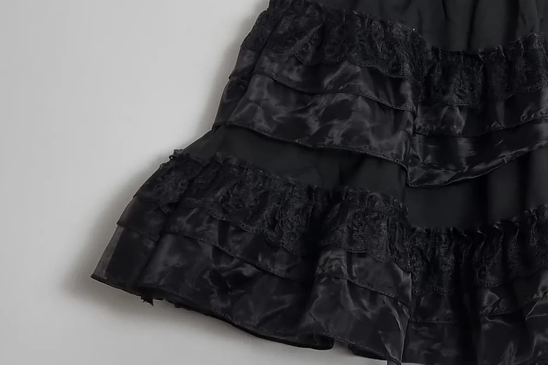 JPN 블랙 레이스 미니스커트 상품이미지6