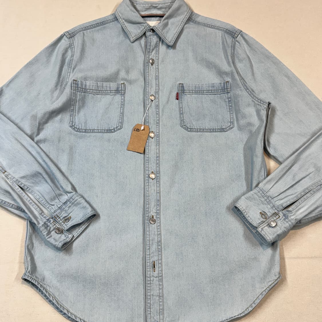 M) 리바이스 투포켓 워크 데님 셔츠 자켓 T버튼 타입 L85 상품이미지2
