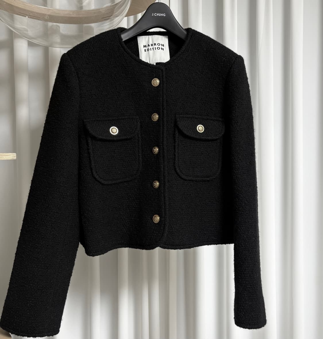 마론에디션 윈터 트위드 크롭 자켓 S 상품이미지1