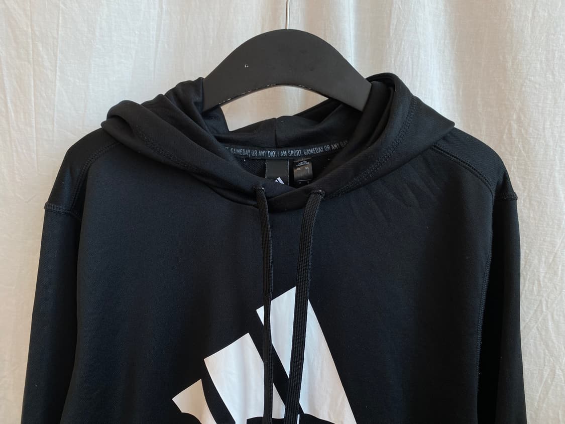 ADIDAS 블랙 후드맨투맨(M) 상품이미지3