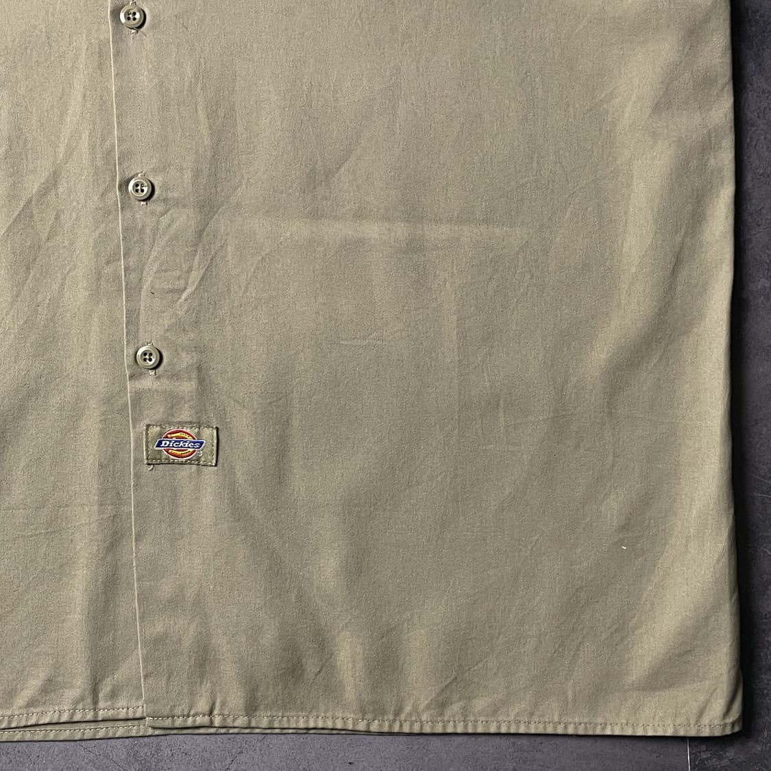DICKIES 디키즈 빈티지 베이지 플랩포켓 반팔 워크 셔츠 A01029 상품이미지6