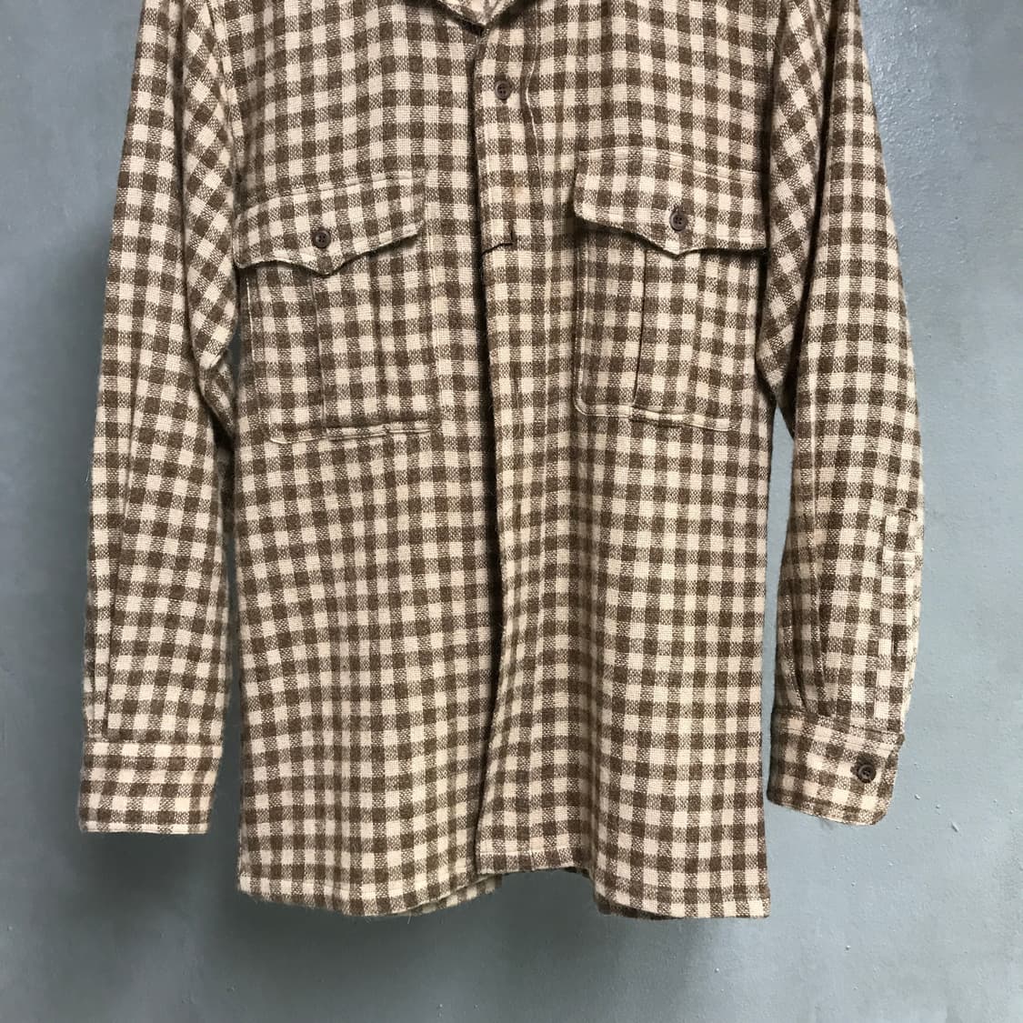 JUN 누빔 체크 셔츠 M 상품이미지3