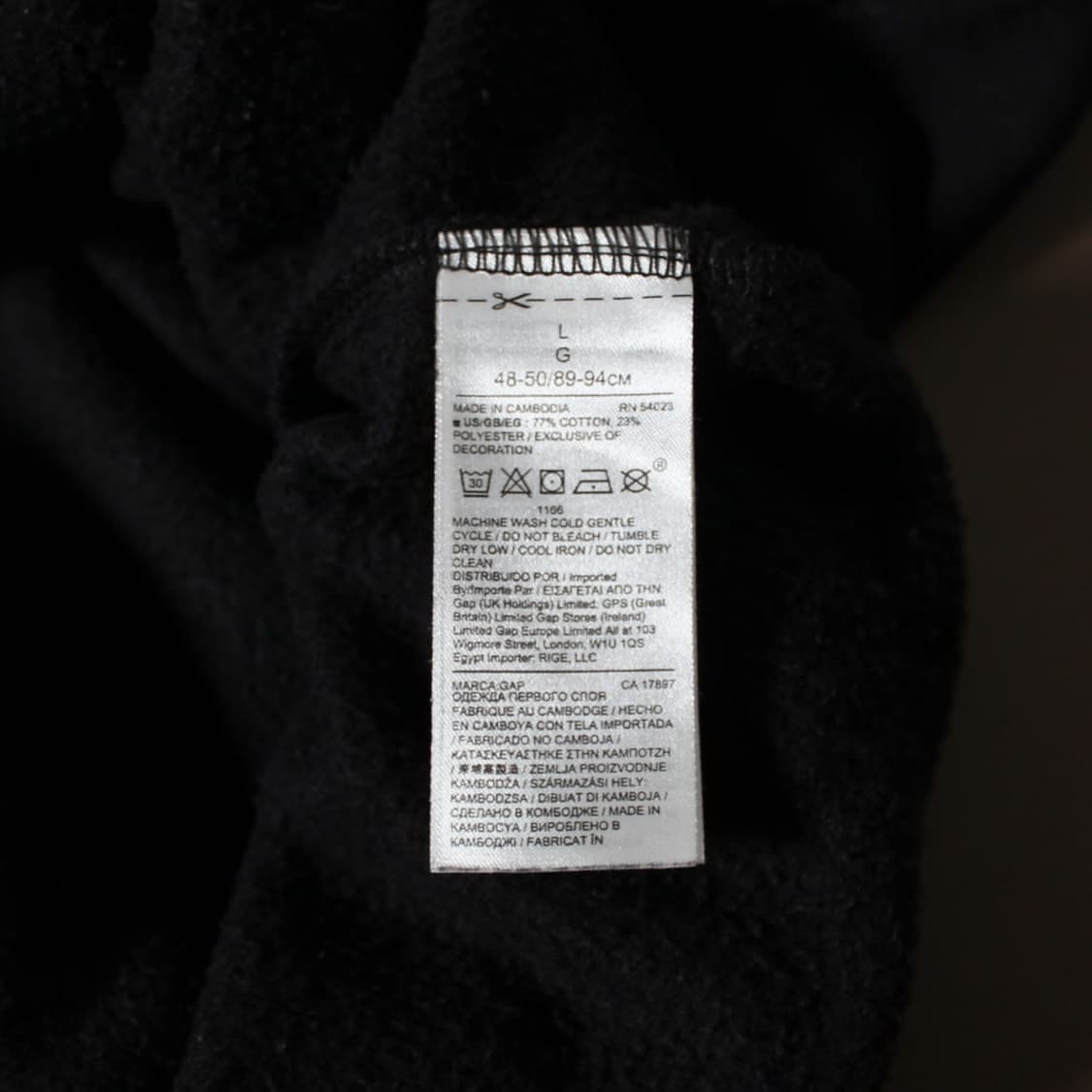 GAP 갭 블랙 기모 후드티  상품이미지5