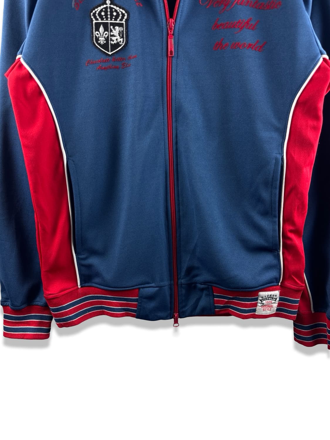 JPN Y2K 네이비 트랙탑져지2865 상품이미지4