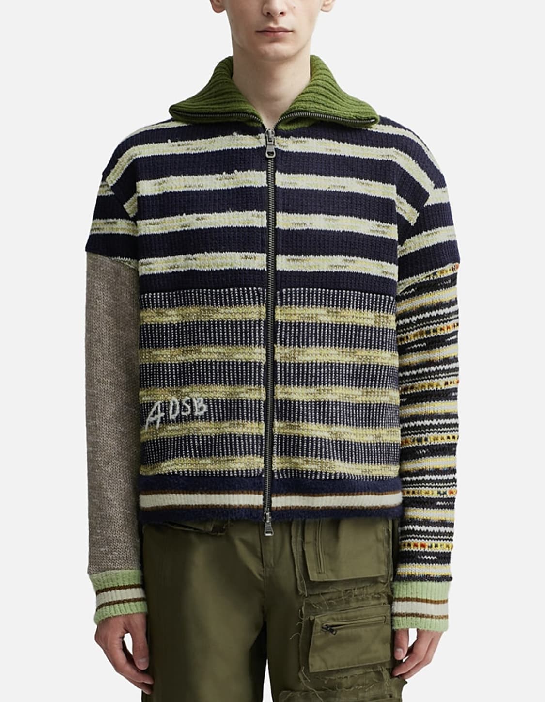 95) 앤더슨벨 패치워크 니트집업  상품이미지1