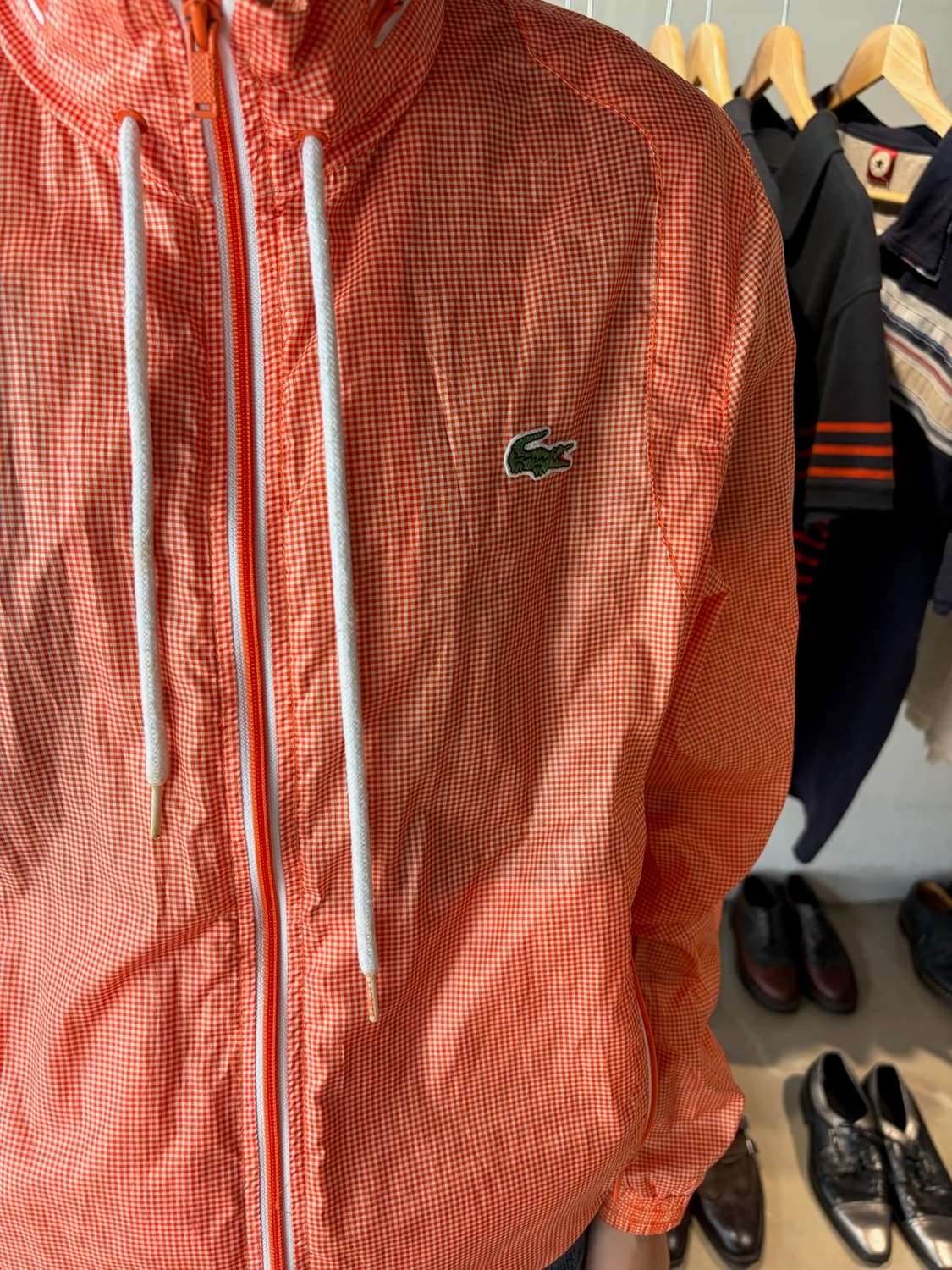 Lacoste 체크 윈드브레이커 M 상품이미지2