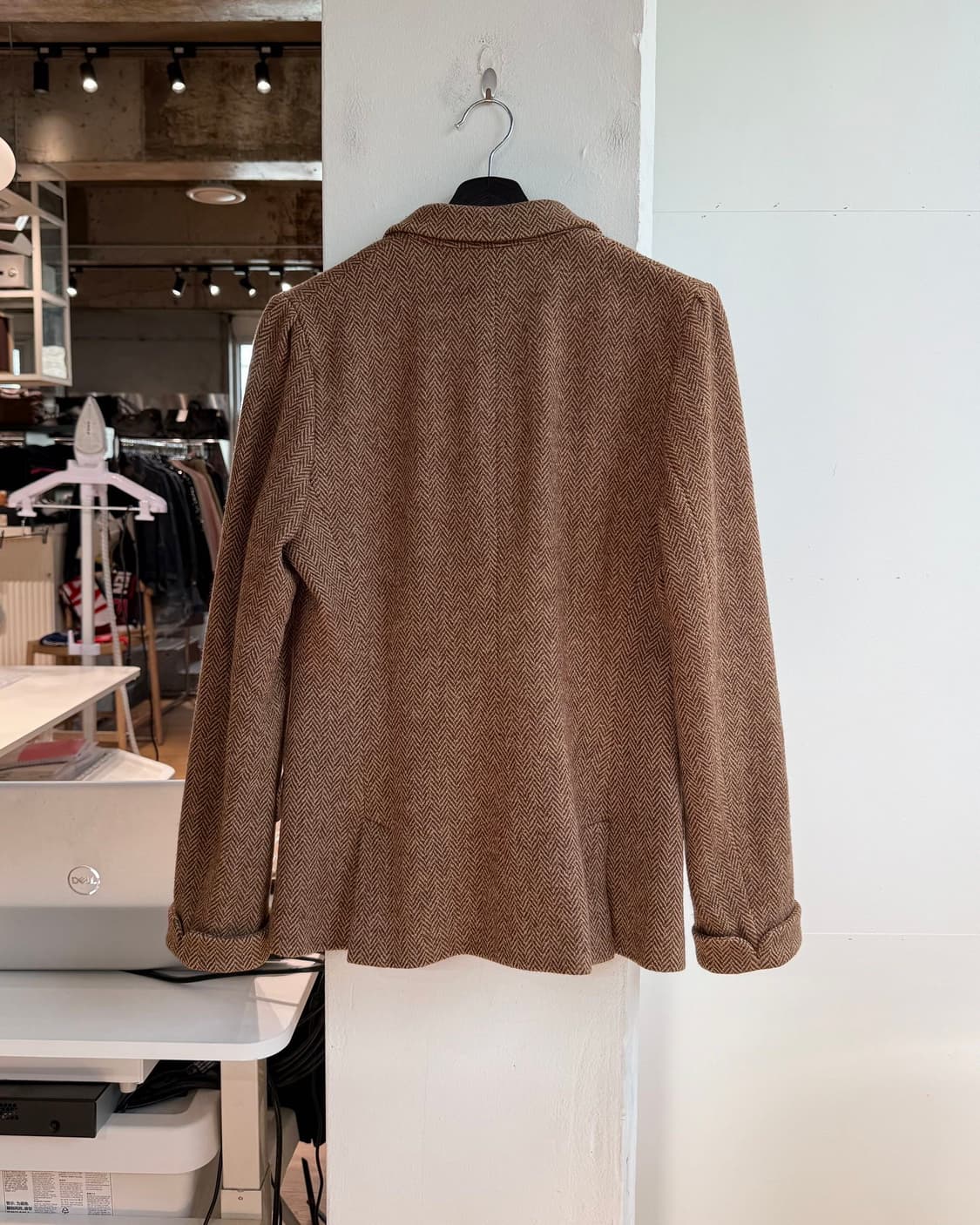 폴로 랄프로렌 브라운 헤링본 울 블렌드 3b 블레이저 자켓  상품이미지7