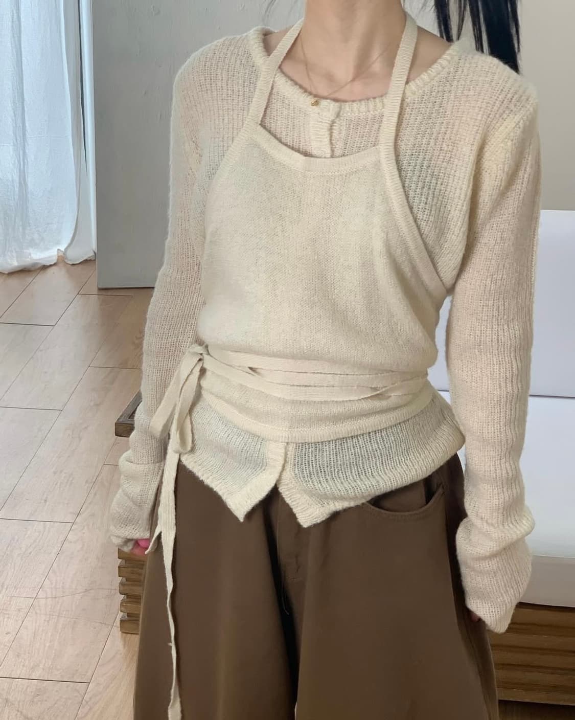 르미닛 니트 뷔스티에+가디건 세트 상품이미지5