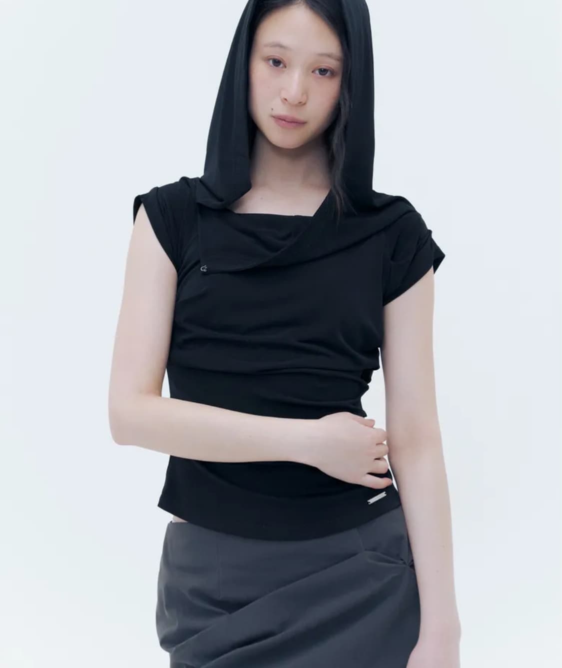 미세키서울 드레이프 후디 탑 Draped mod hoodie top 상품이미지1