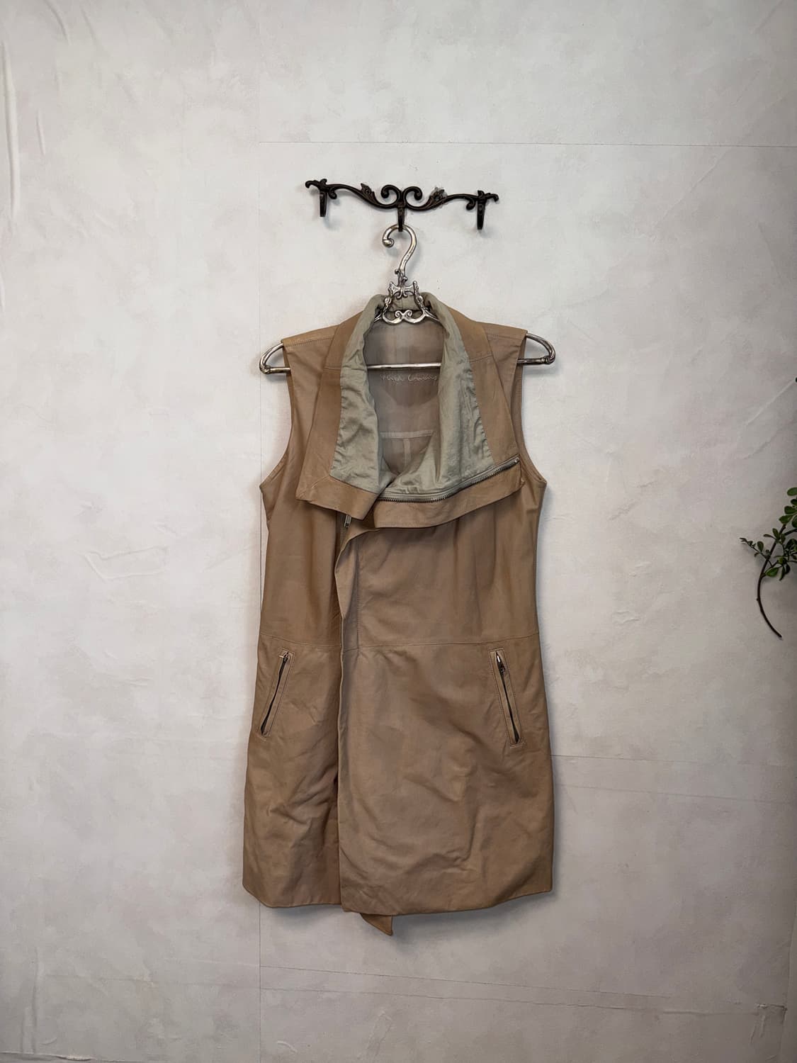 Rick Owens lamb skin high neck vest 상품이미지3