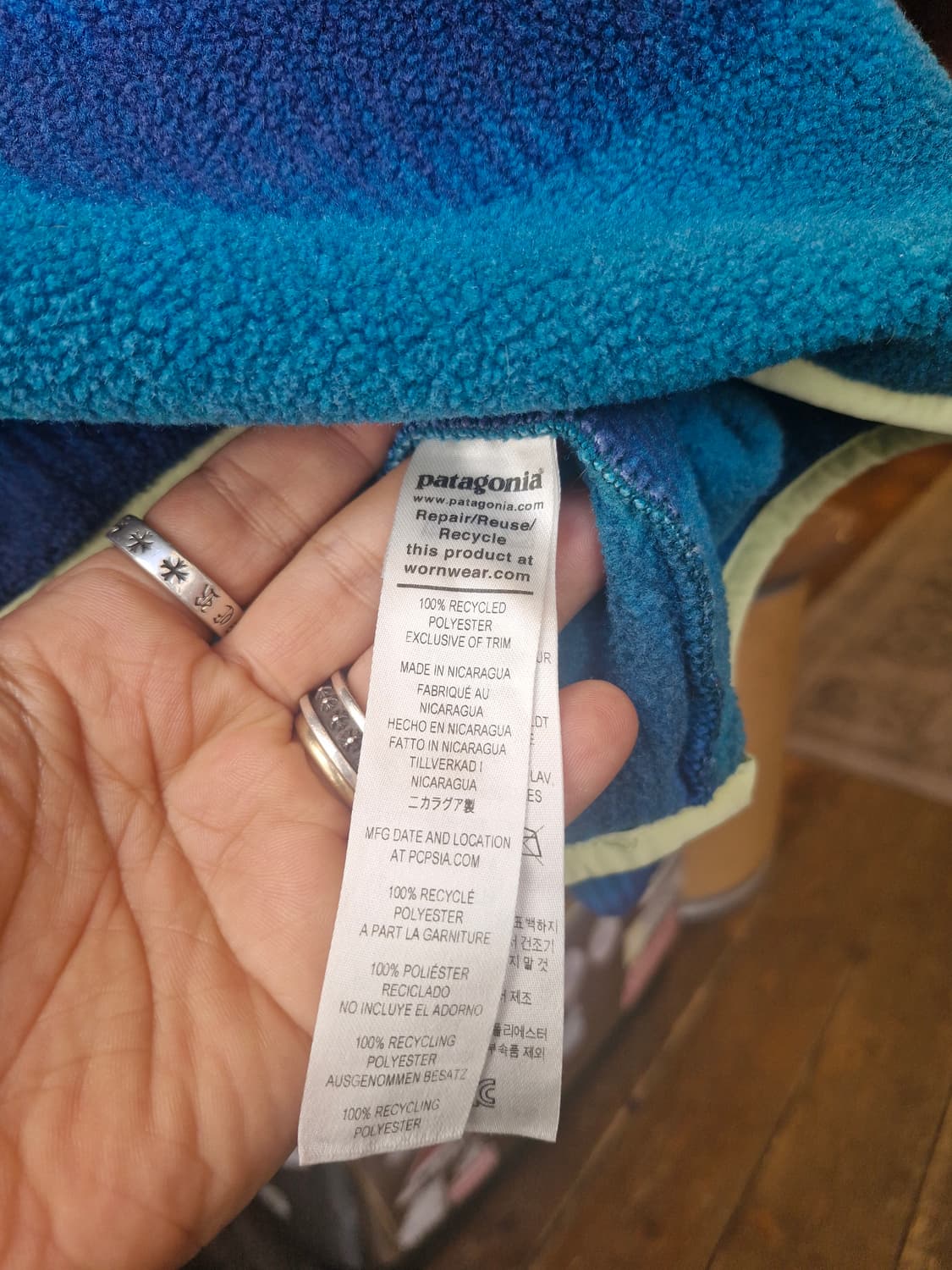 Z-543 파타고니아 신칠라 아즈텍 네이티브 웨이브 파도물결 상품이미지6