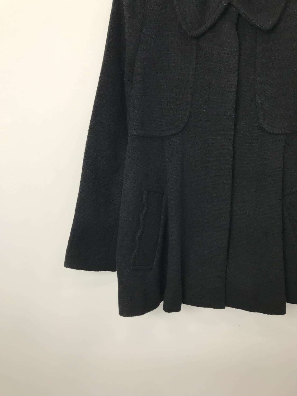 Barbie Japan Black Flare Half Coat  상품이미지5