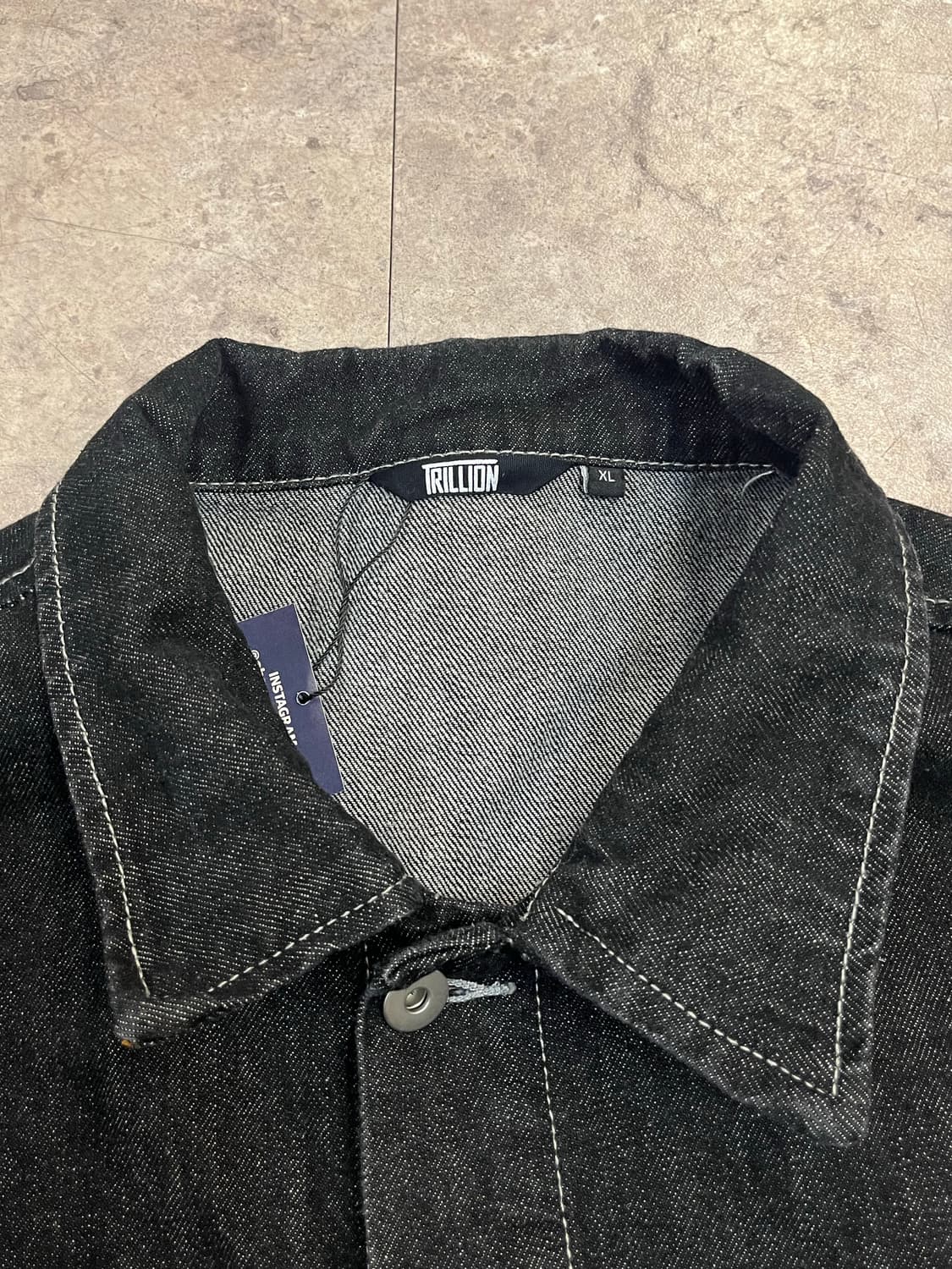 빈티지 흑청 데님 자켓 XL #csz4169 상품이미지3