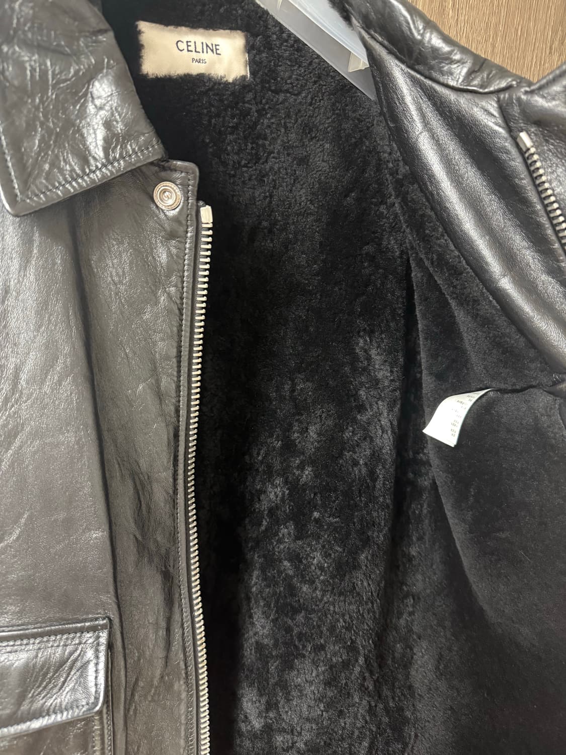 [50] 셀린느 파일럿 퍼 무스탕 레더 트러커 자켓 상품이미지6