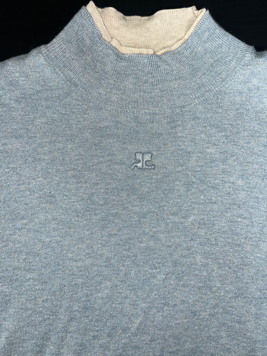 꾸레쥬 반팔 니트 상품이미지3