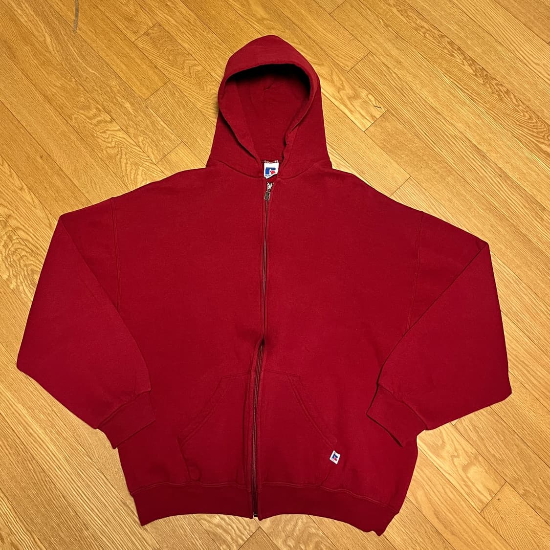 [XL] 90s 빈티지 러셀 후드집업 체리 레드 상품이미지1