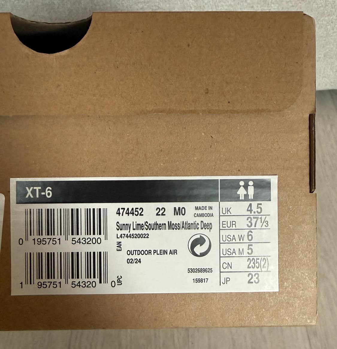 살로몬 XT-6 써니 라임 서던 모스 230 상품이미지5