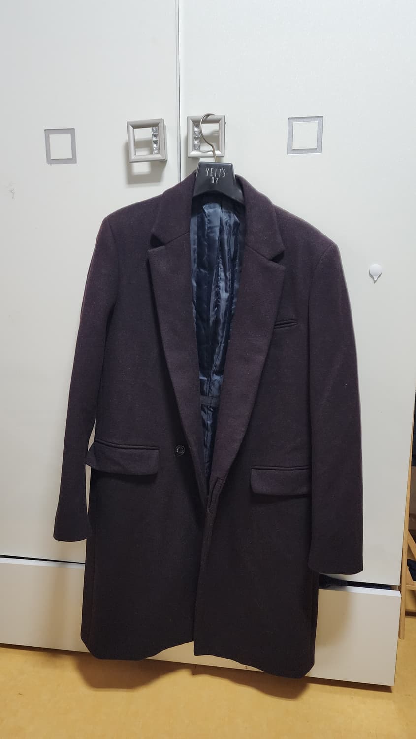 박성철 Line or Circle 버건디 울 혼방 코트 상품이미지3