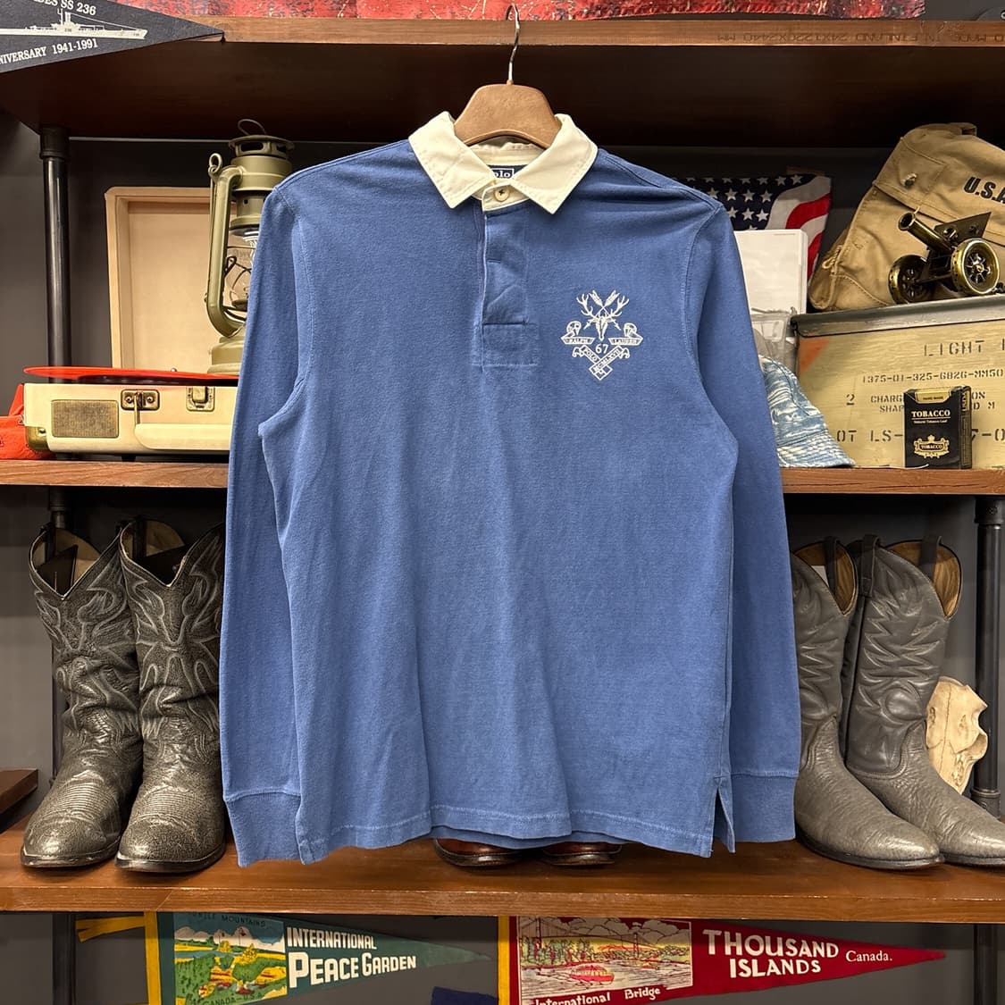 90s 폴로 랄프로렌 67 헤리티지 헌팅클럽 럭비셔츠 N927 상품이미지1