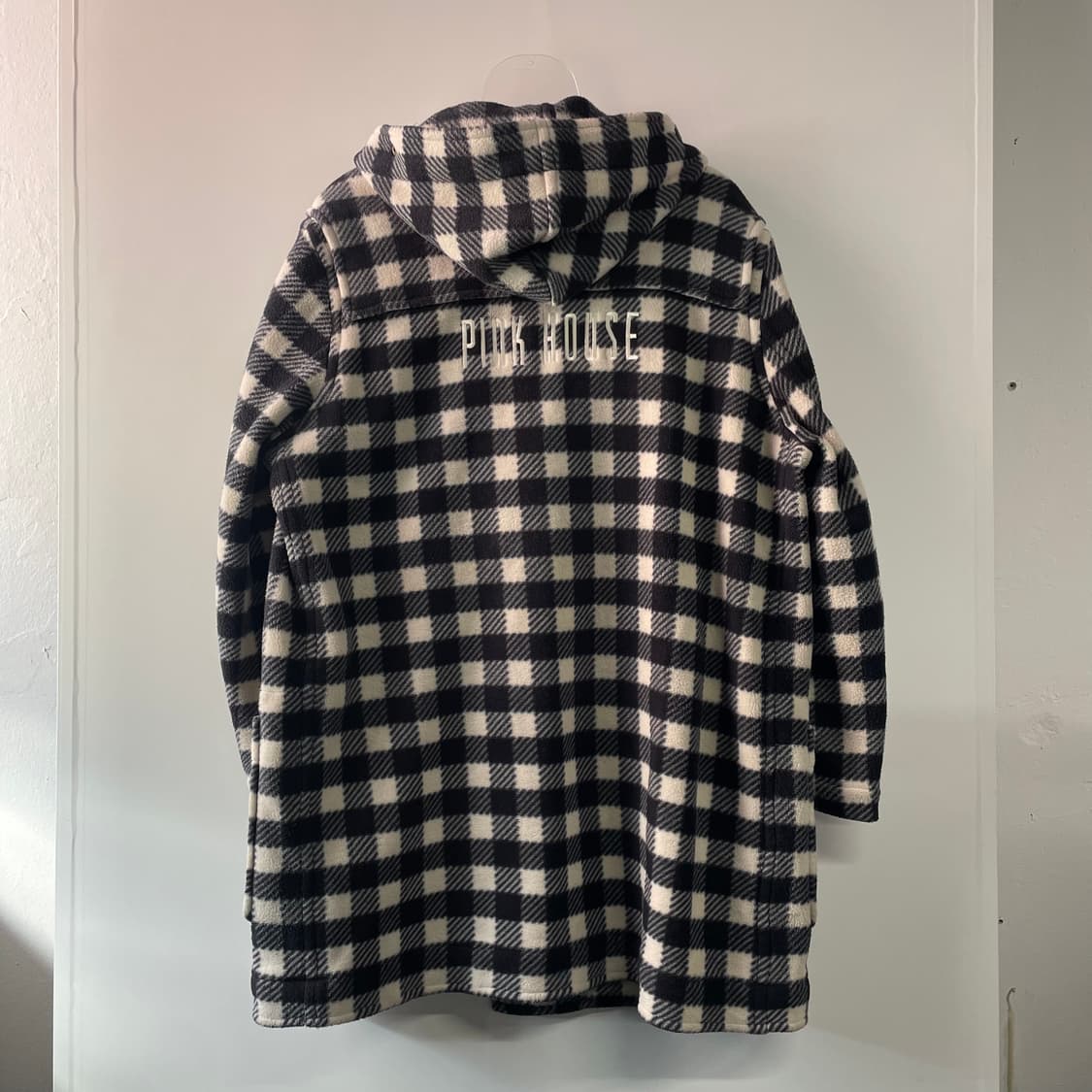 핑크 하우스 체크패턴 더플코트 상품이미지7