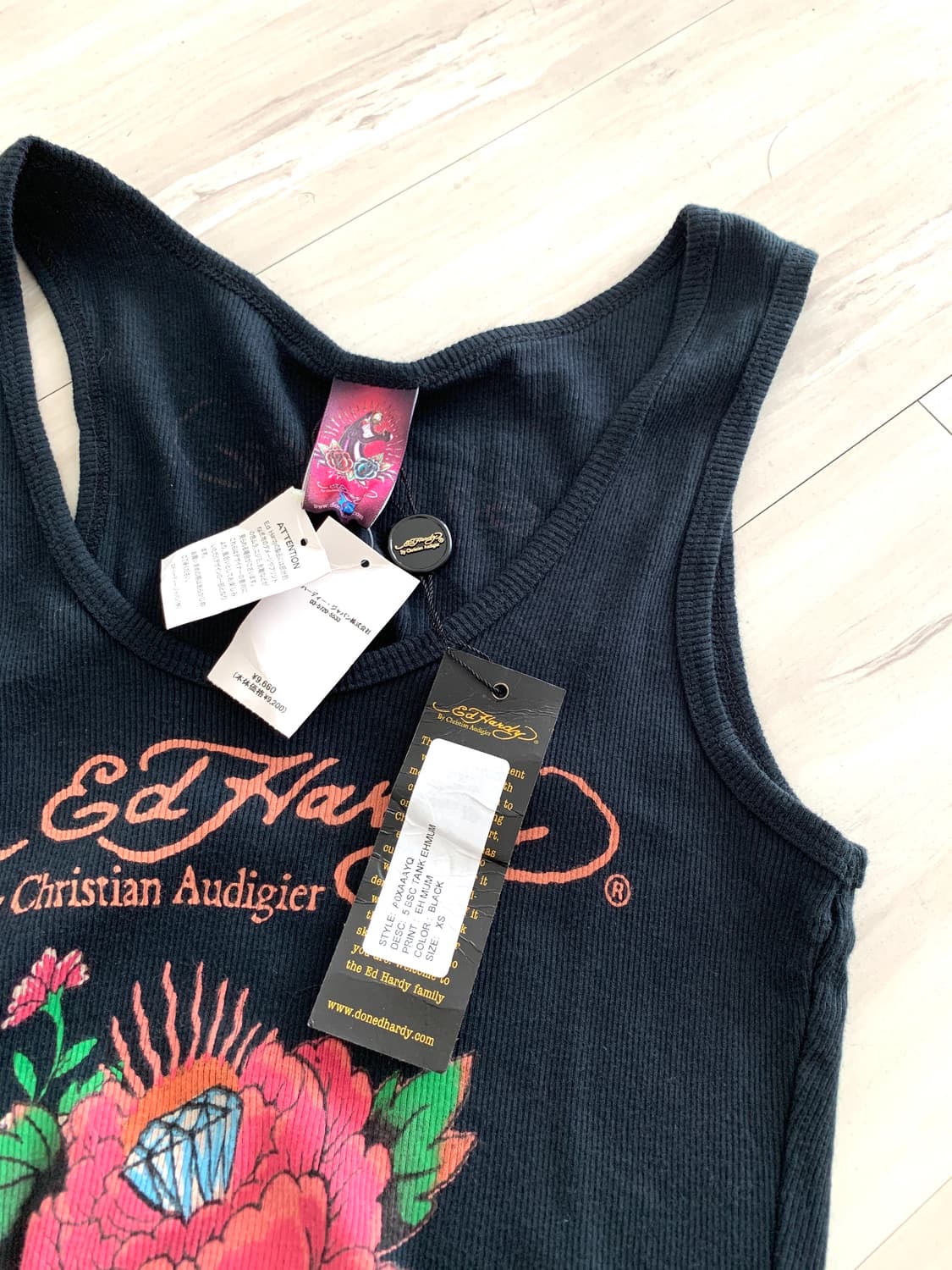 Ed Hardy tattoo print sleeveless top(새상품 상품이미지9