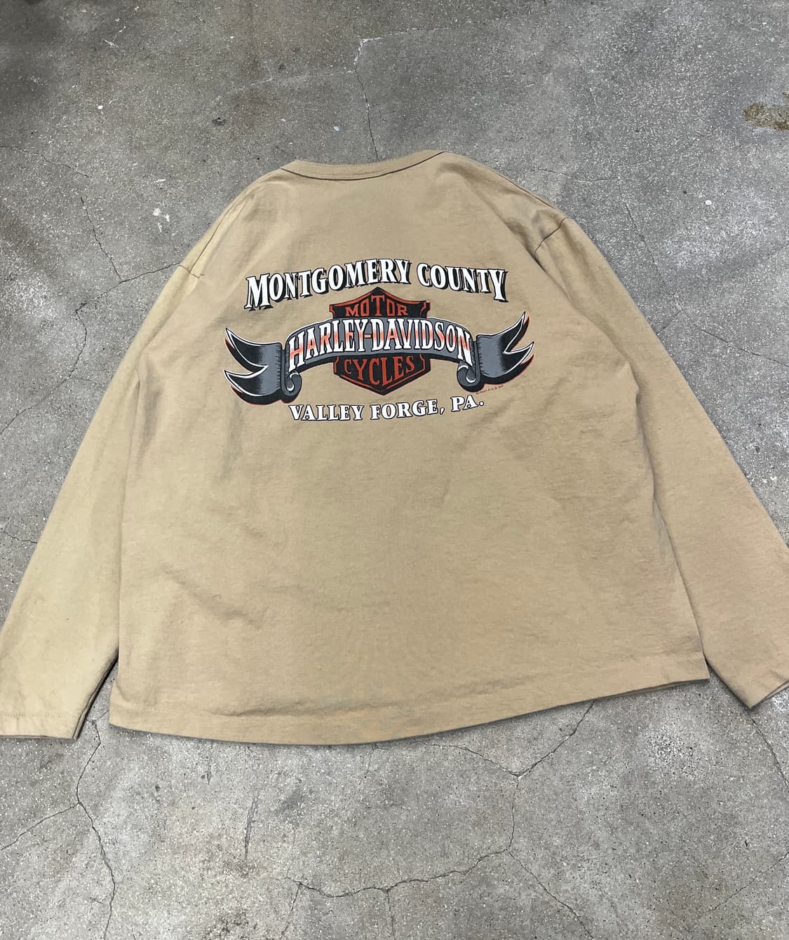 80‘s 할리데이비슨 빈티지 롱슬리브 헨리넥 상품이미지2