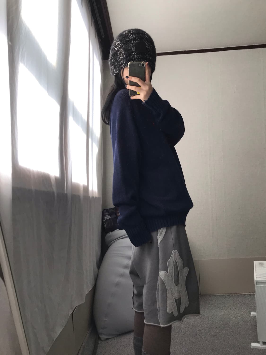 폴로 네이비 오버핏 니트 상품이미지7