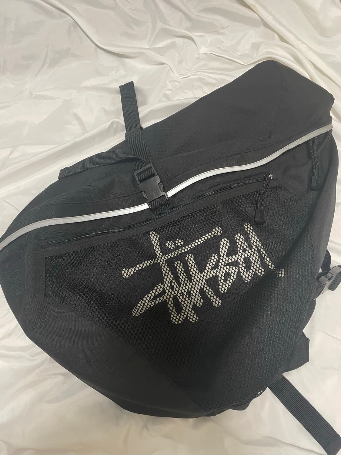 90's Stussy 스투시 빈티지 슬링백 블랙 상품이미지1