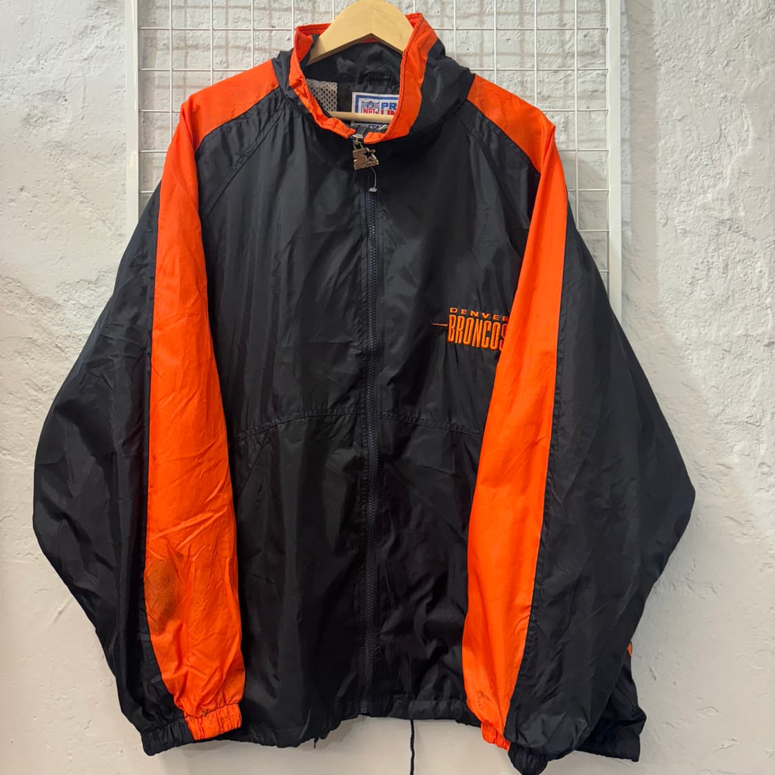 NFL X 스타터 90s 올드스쿨 덴버 브롱코스 바람막이 XL 상품이미지2