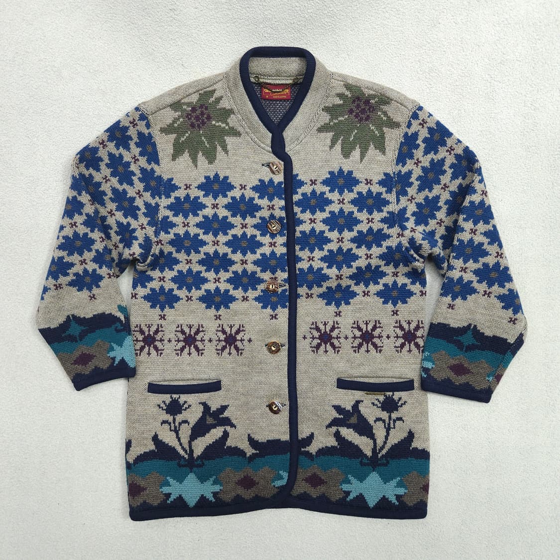 Made in Austria Geiger 플라워 패턴 울 가디건 38 상품이미지2