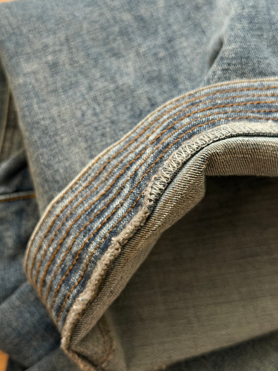 허그유어스킨 세미 부츠컷 데님 팬츠 (블루 데님) 상품이미지5