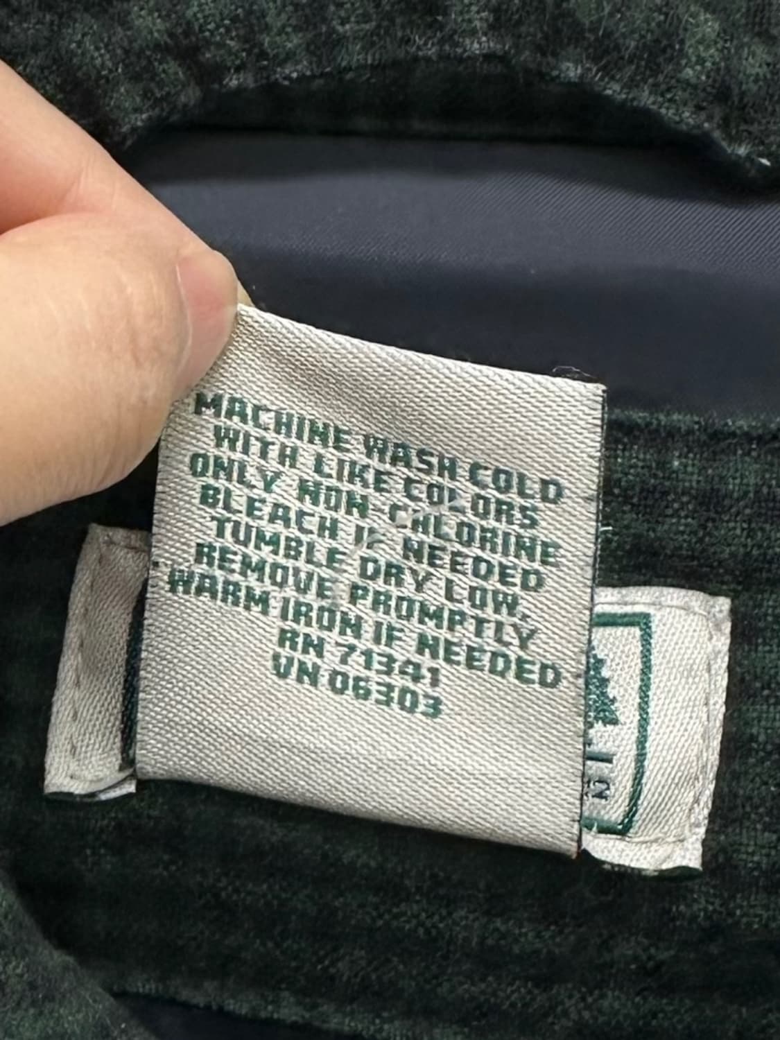 엘엘빈 깅엄체크 누빔자켓 다크그린 (M~L) 상품이미지9