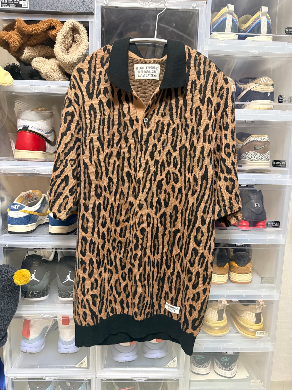 [M] 와코마리아 레오파드 니트 폴로 상품이미지3