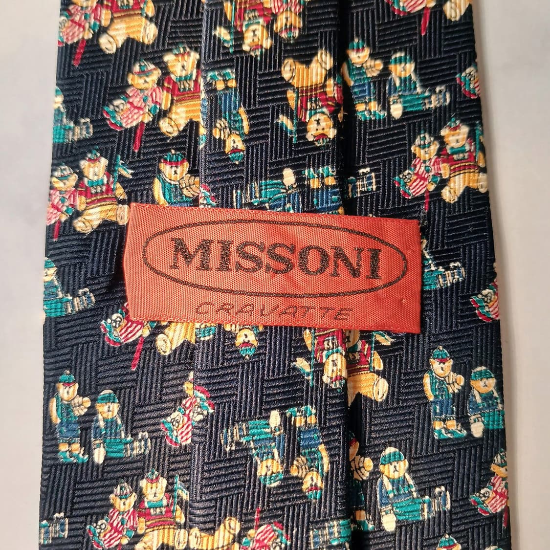 미쏘니 실크 베어 모티브 패턴 넥타이 9.2cm A+~A등급 E749
 상품이미지8