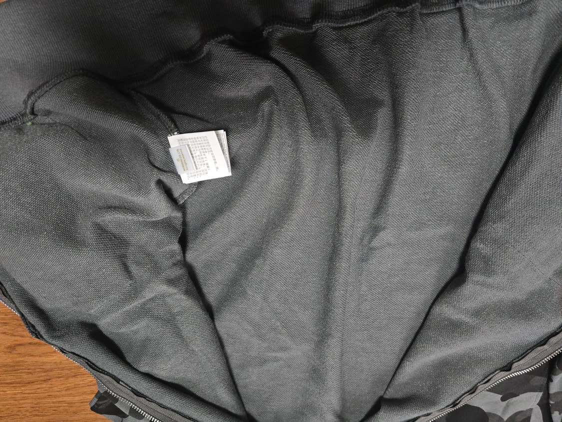 베이프 샤크 후드집업 그레이 카모 L사이즈 상품이미지4