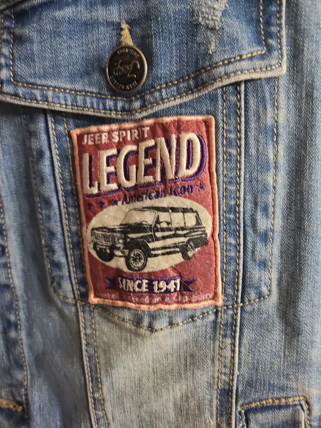 Jeep 데님 청베스트 조끼 L 사이즈 상품이미지3