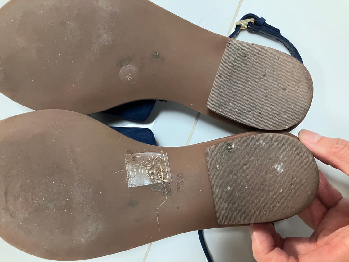 토리버치 스웨이드 네이비 스트랩 샌들 6사이즈 상품이미지5