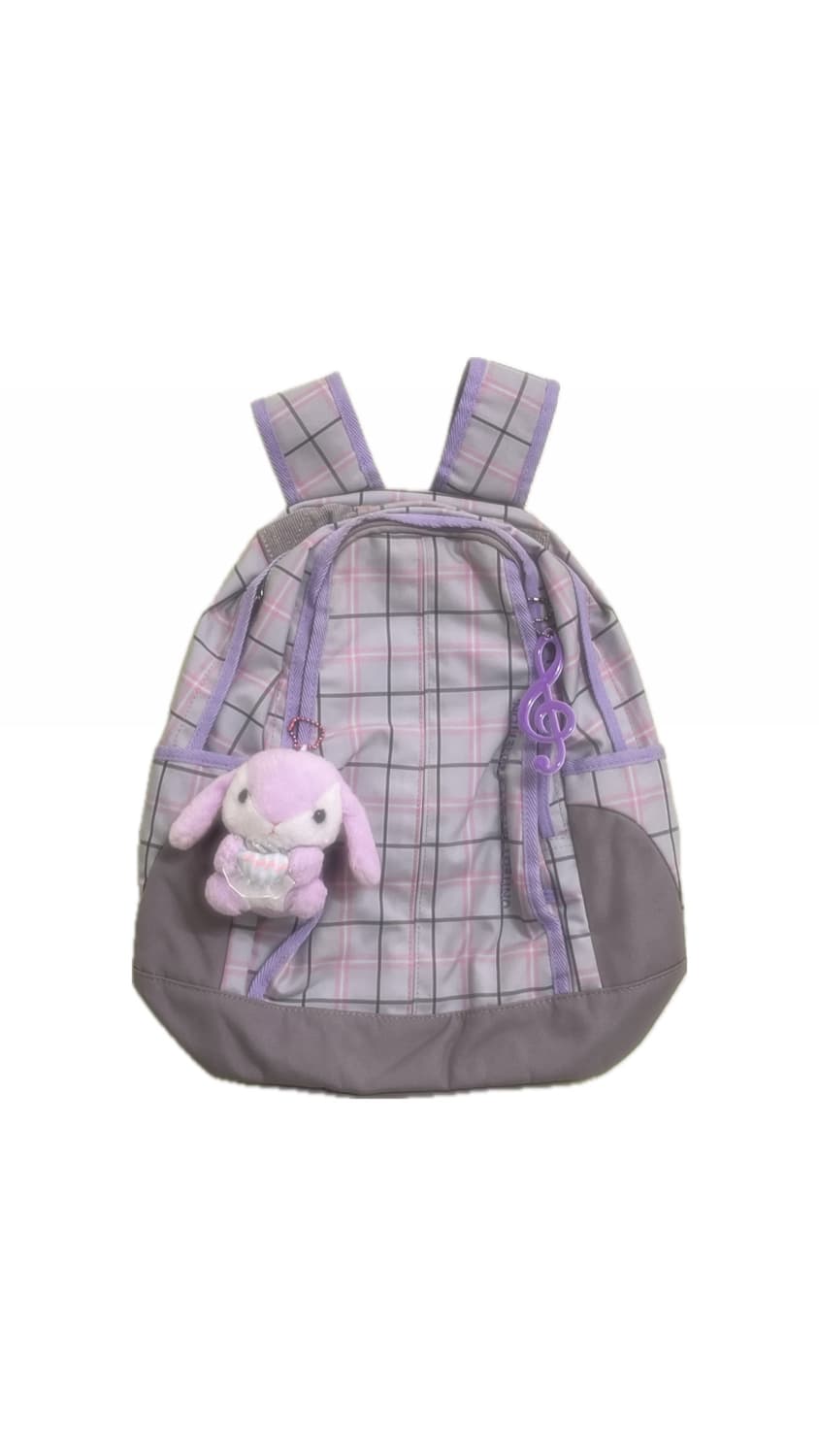 베네통 블루베리 체크 백팩 🫟 상품이미지1