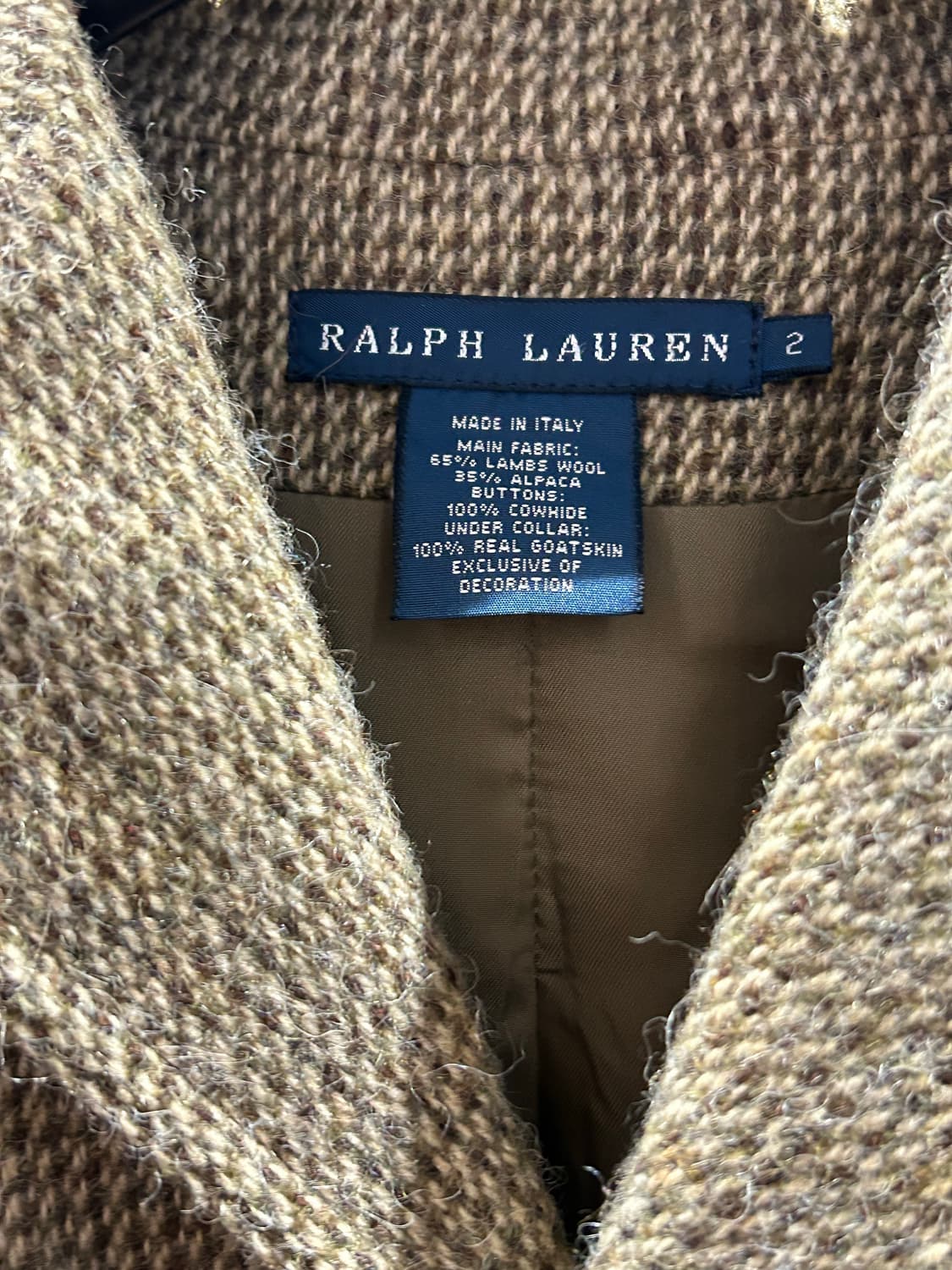 랄프로렌 이태리 메이드 알파카 블렌드 사파리 블레이저 상품이미지6