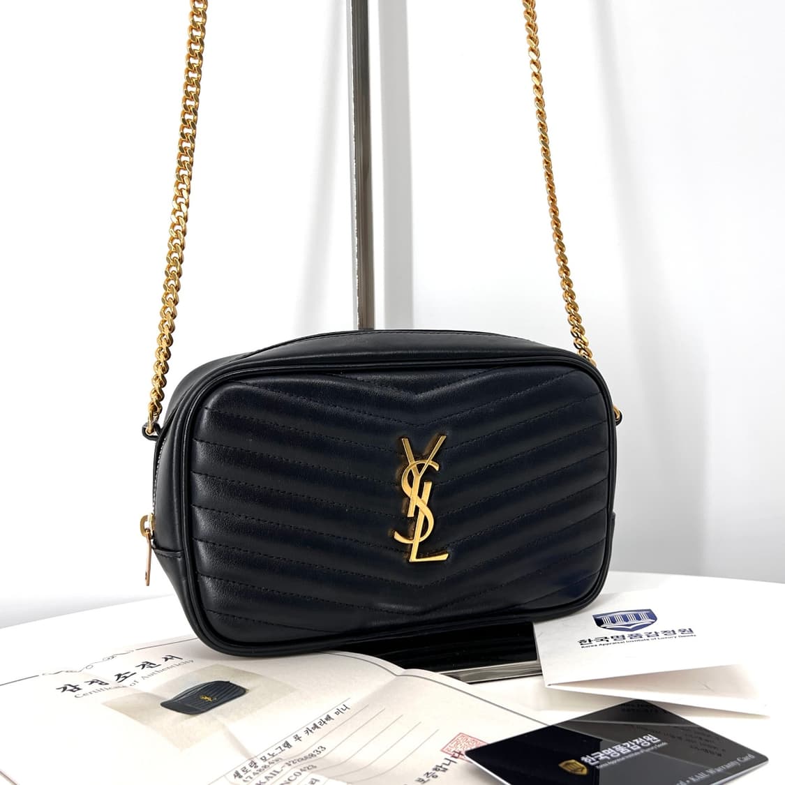 [감정완료] 생로랑 마틀라세 체인 크로스백 블랙 (748849) 상품이미지1