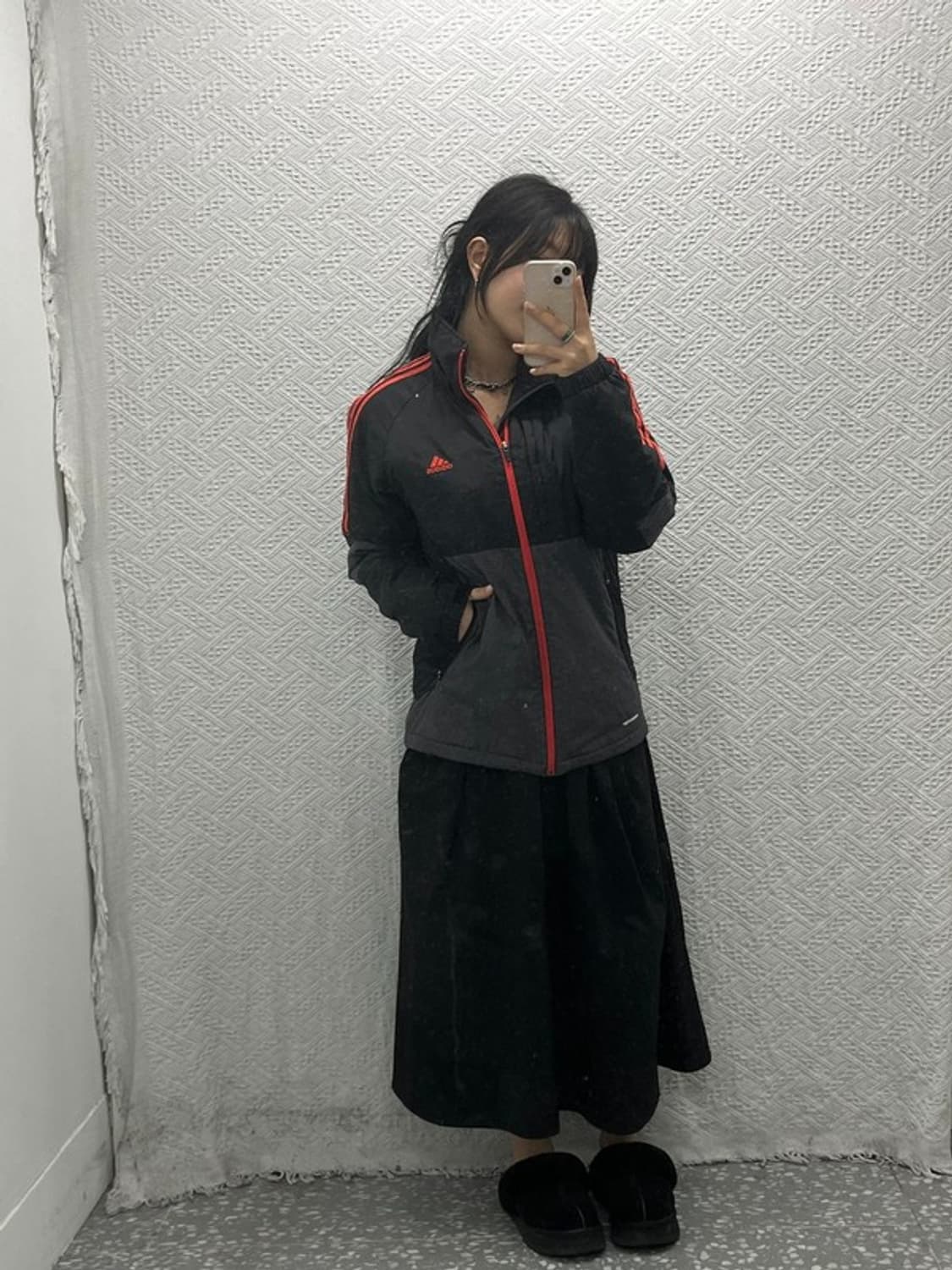 아디다스 포모션 블랙 그레이 배색 패디드 점퍼 95 C06506 상품이미지2