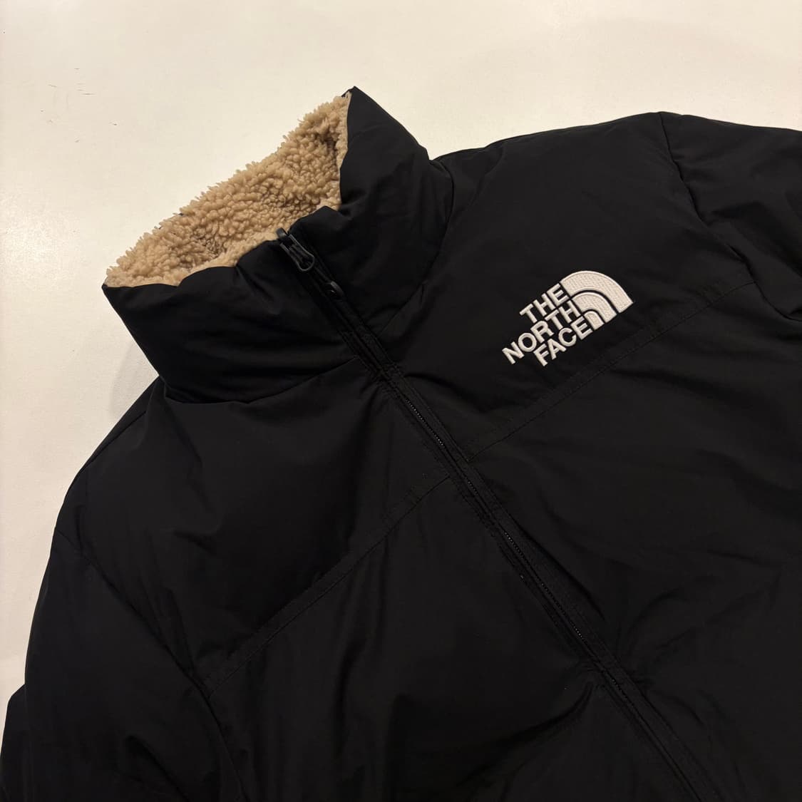 [S] 노스페이스 리버시블 비베러 블랙 뽀글이 패딩 B365 상품이미지5